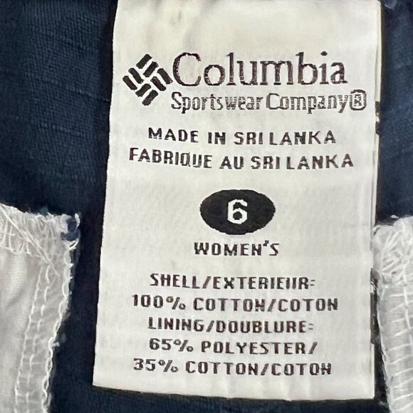 Columbia WOMEN'S SHORTS 5" INSEAM COTTON NAVY BLUE SIZE‎ 6 - Picture 8 of 11